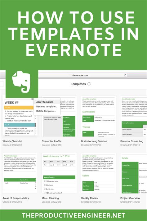 evernote real estate templates