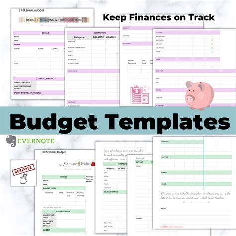 evernote templates budget