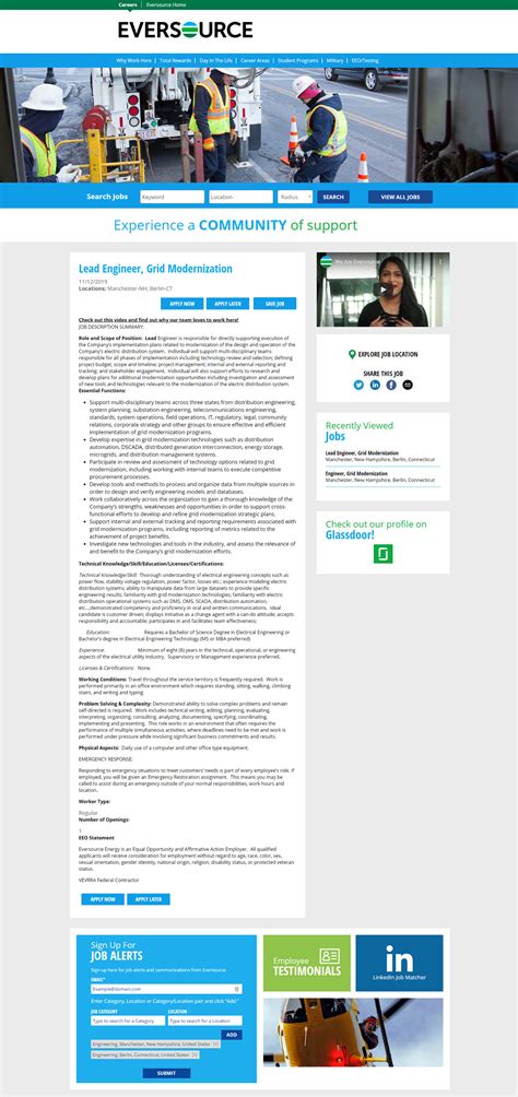 eversource job openings