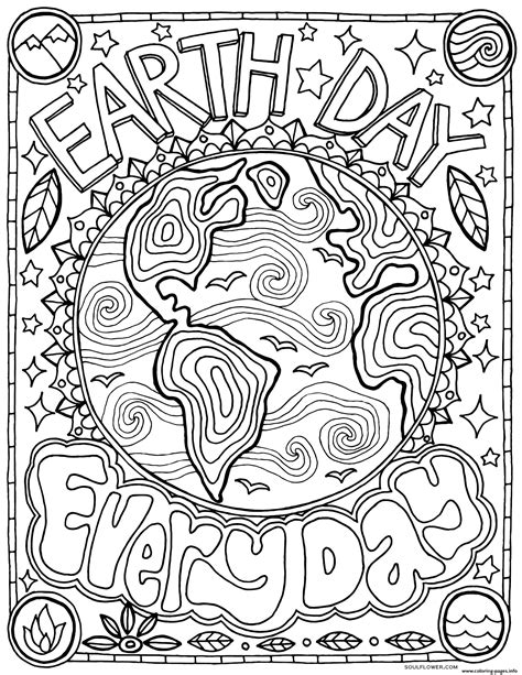 every day is earth day coloring page