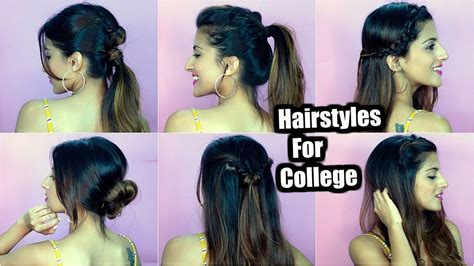 1 Min Cute EVERYDAY Effortless Hairstyles For School, College, Work