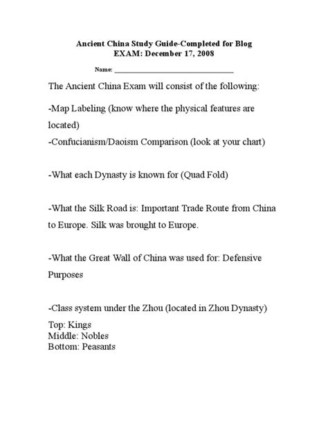 everything about ancient china answers