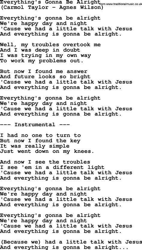 Everythings Gonna Be Alright Rockabye Lyrics Guru Home