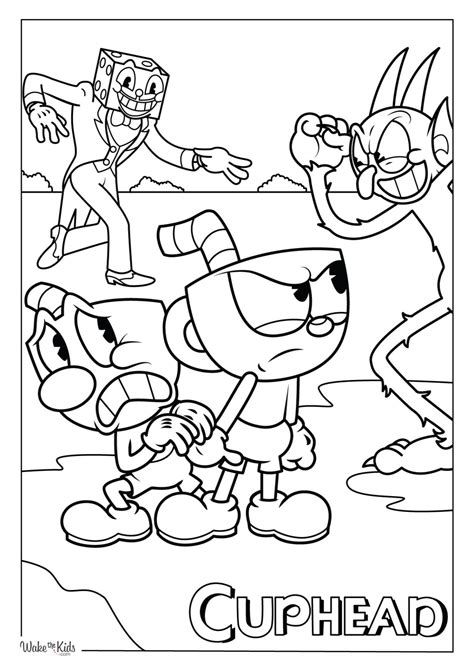 Evil Manager Coloring Pages From Cuphead