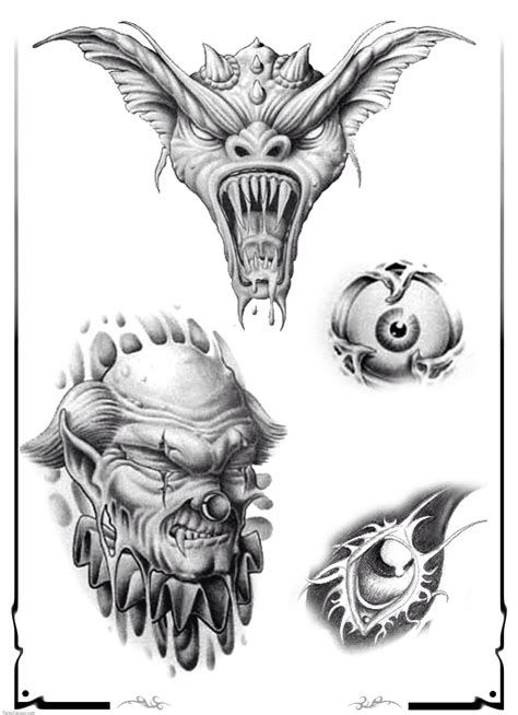 Evil Tattoos Demons Stencils