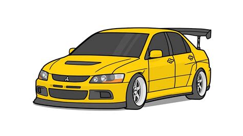 Evo Car Drawing