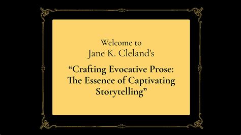 evocative prose