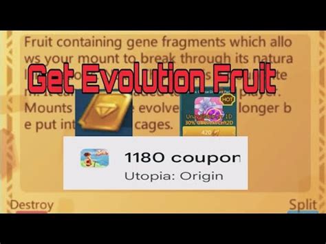 Evolution Fruit Utopia Origin