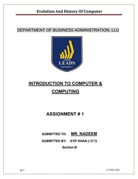 evolution of computers assignment slideshare