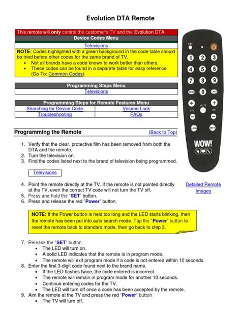 UR2DTA Universal Remote Control