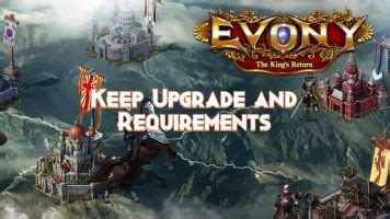 Evony Keep 30 Requirements