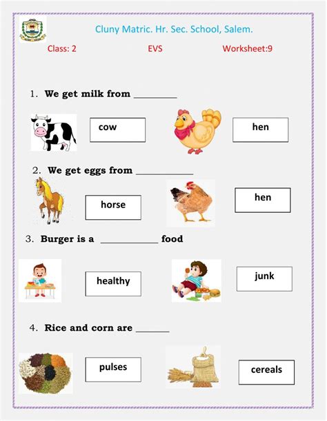 evs activities for class 2