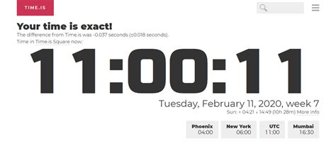 exact time with seconds mst