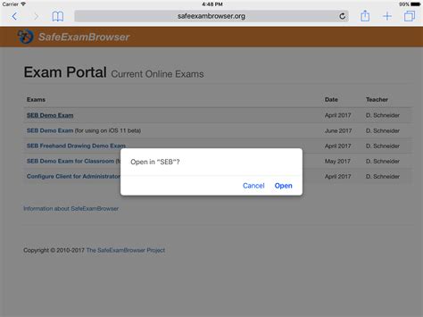 exam browser download for ios