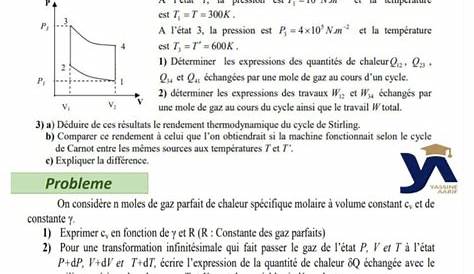 Examen Thermodynamique S1 2018 SMIA Rattrapage Des s De TP "Mécanique Et