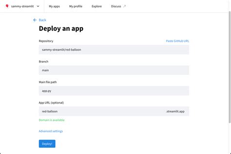 examination and deploy Your App