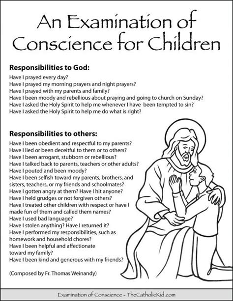 examination of conscience for kids