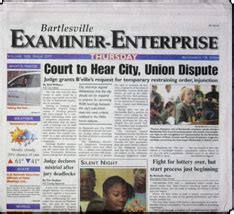 examiner enterprise newspaper bartlesville ok
