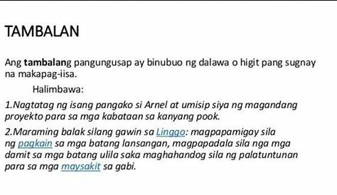 tambalang pangungusap - philippin news collections