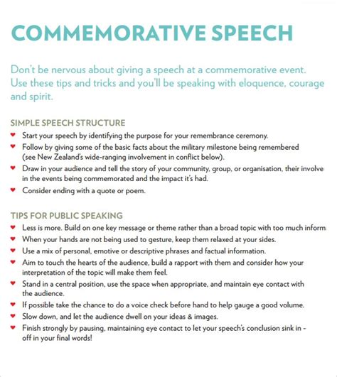 Commemorative Speech Examples 1 Free Templates in PDF, Word, Excel