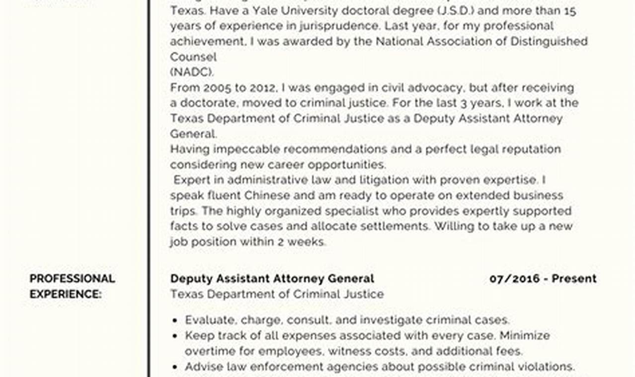example of lawyer resume