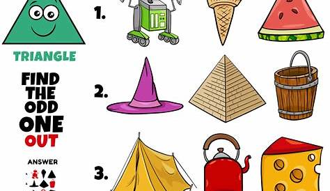 Pictures triangle shaped objects Materials Kids