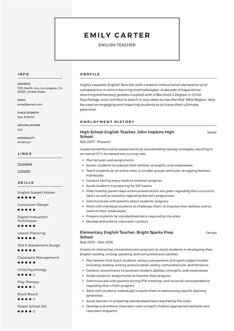 Free Traditional CV Template for 2020 Monte VisualCV