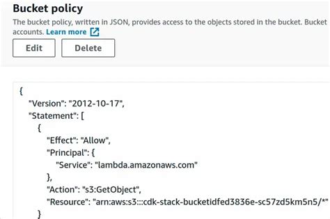 Example Bucket Policy