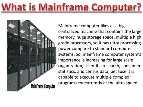 Example For Mainframe Computer