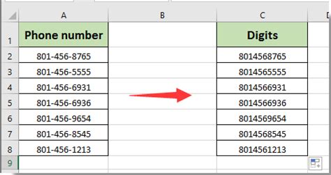 example format phone number using 10 digits