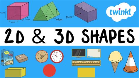 example of 2d and 3d objects