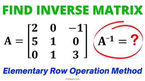 example of 3x3 matrix inverse