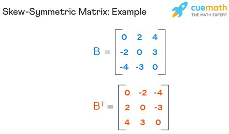 example of 3x3 skew symmetric matrix