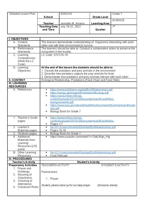 example of 7es lesson plan in tle