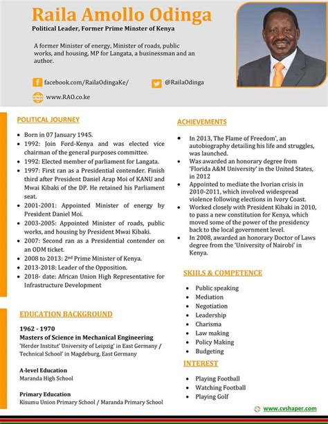 example of a cv in kenya pdf