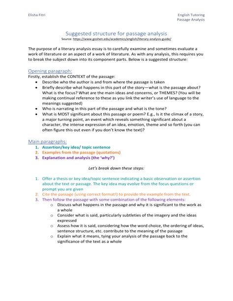 example of a passage analysis