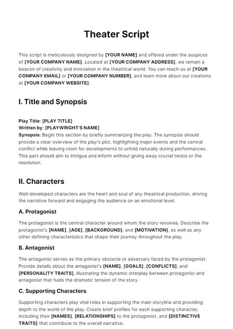 example of a theater script