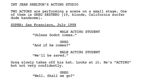example of a well written script