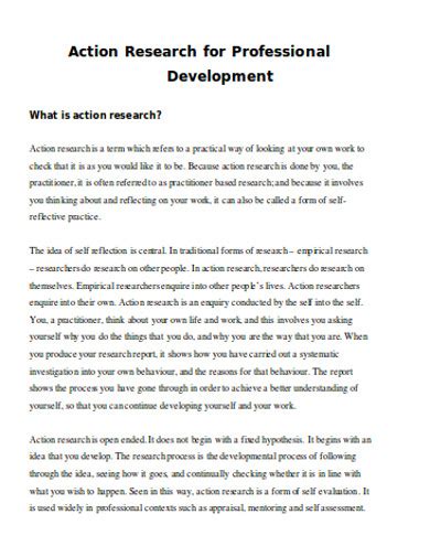 example of action research methods