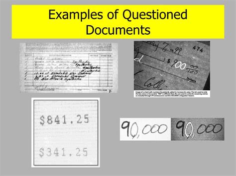 example of addition in questioned document examination