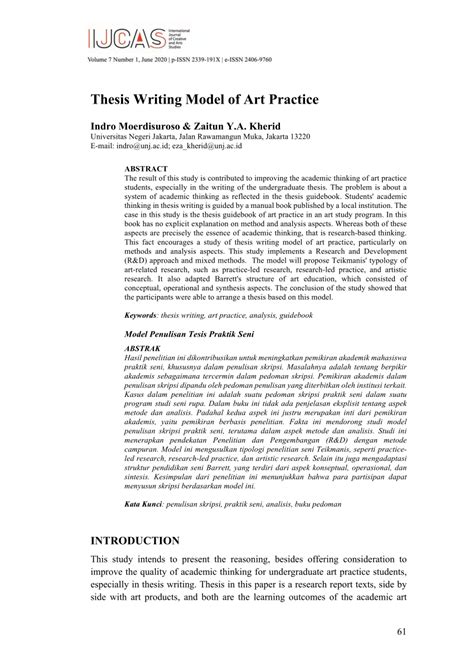 Example Of An Art Thesis