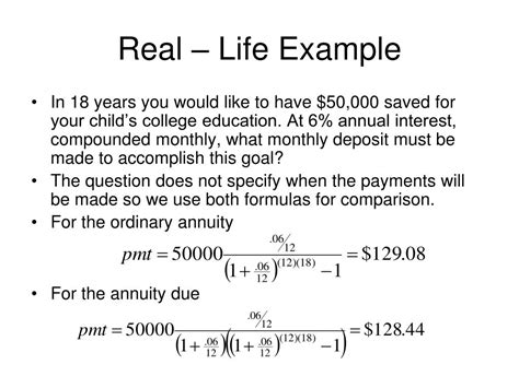 example of annuity in real life