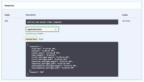 example of api request and response
