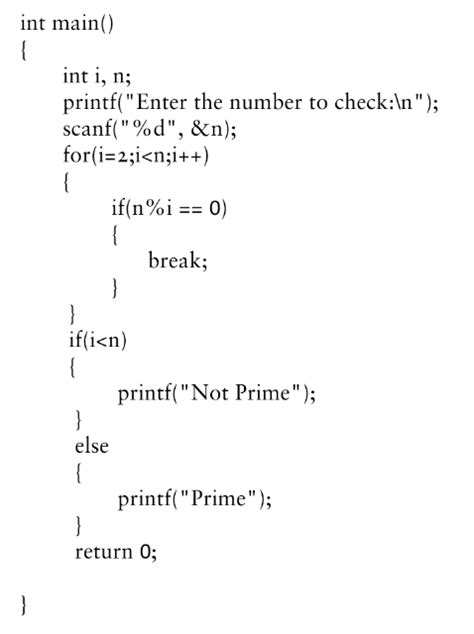 example of break statement in c programming