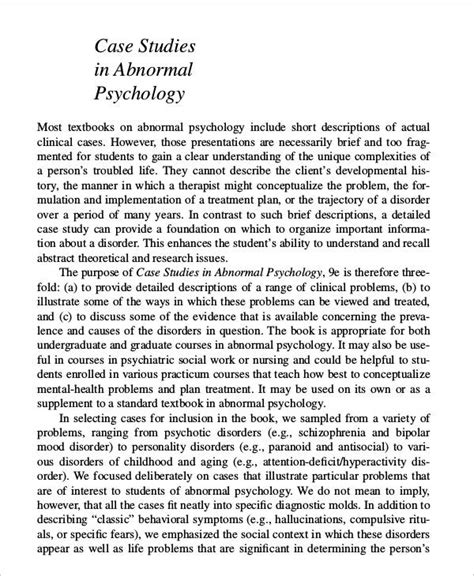 example of case study in abnormal psychology