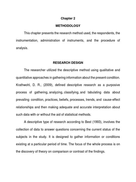 example of chapter 2 in quantitative research