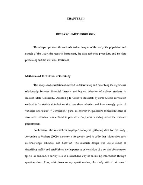 example of chapter 3 in research quantitative