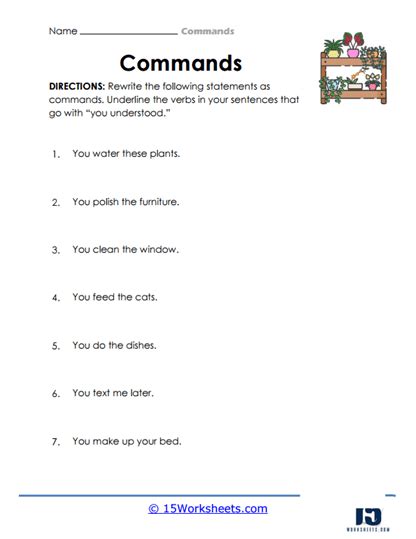 example of command sentence for class 2
