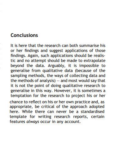 example of conclusion and recommendation in qualitative research