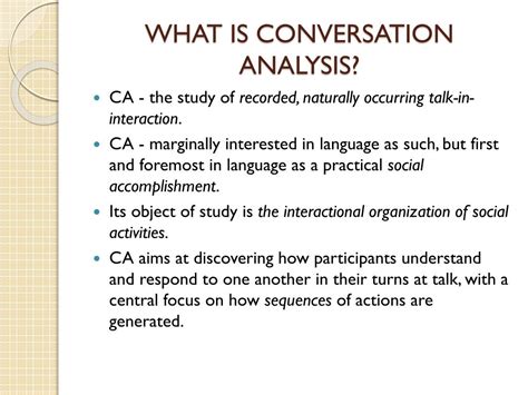 example of conversational analysis